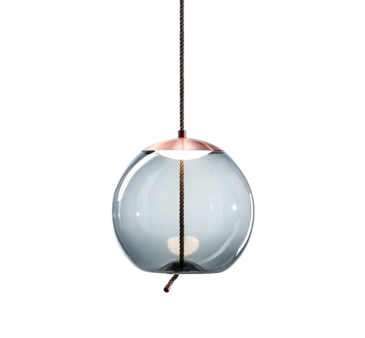 Lustre suspendu Hempoire en or rose pour une ambiance élégante et chaleureuse