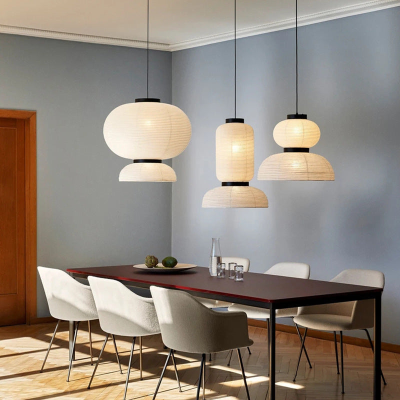 Élégante lampe suspendue Wabi Sabi japonaise