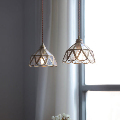 Elegant Vintage Glass Pendant Light Fixture