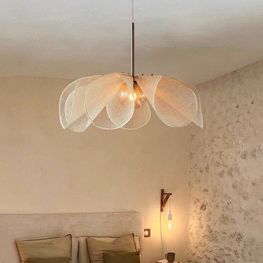 Lámpara de Tejido Vintage con Colgante para Hogar y Decoración