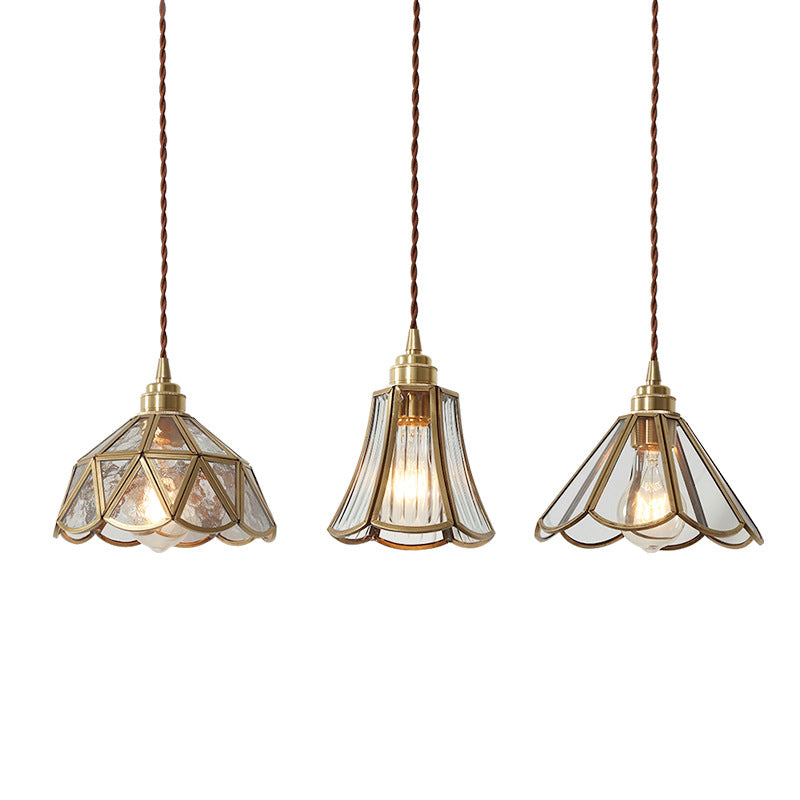 Elegant Vintage Glass Pendant Light Fixture