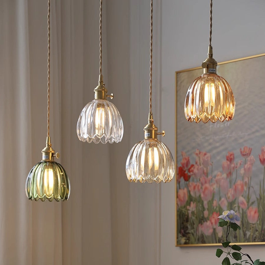 Lámpara de Techo con Colgante de Cristal Japonés Elegant