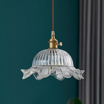 Lustre Vintage Clair avec Pendentif Élégant