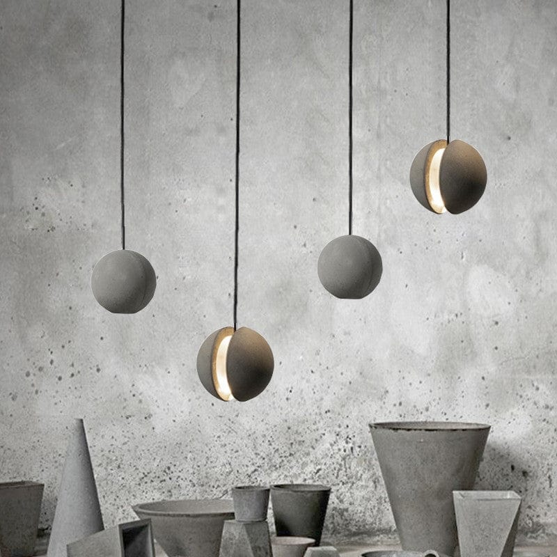 Sphered Cement Pendant Light