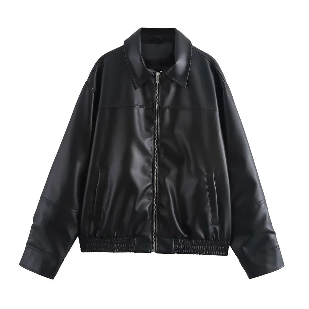 Imitation Leather Pilot Jacket