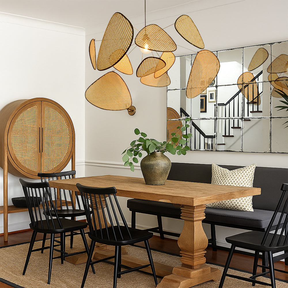 Bria's Handwoven Rattan Pendant Light