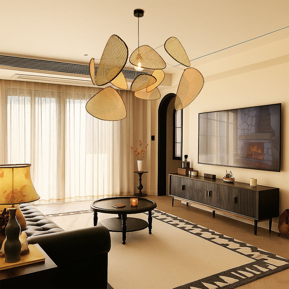 Bria's Handwoven Rattan Pendant Light