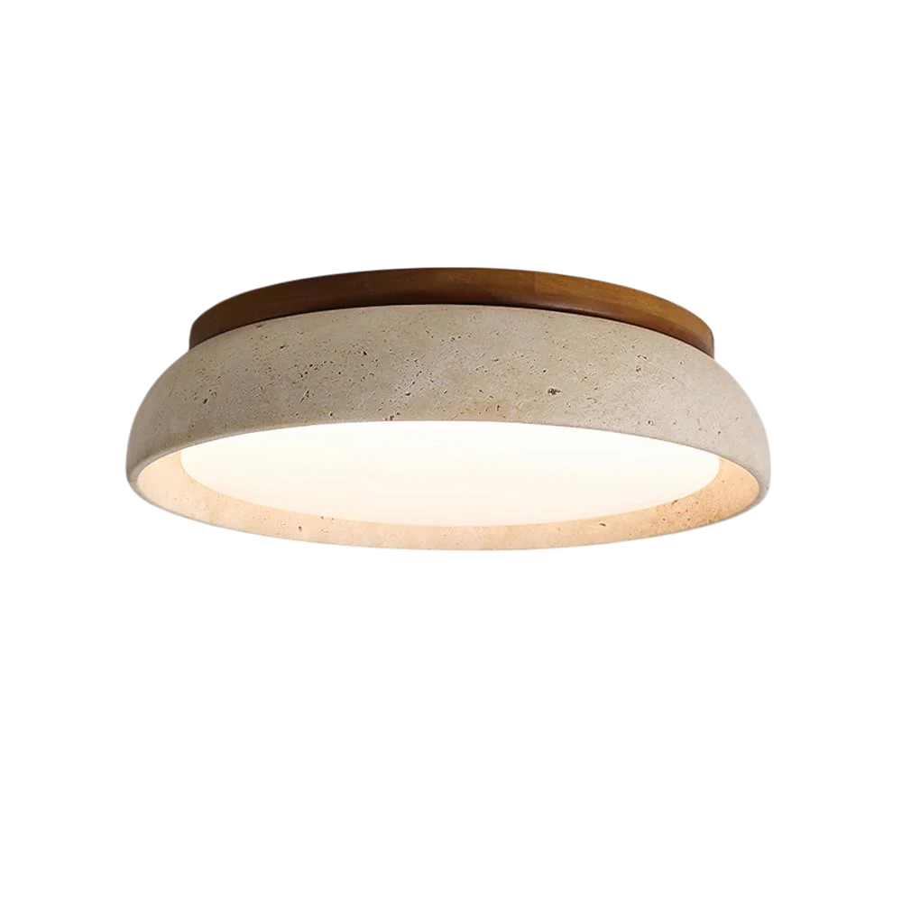 Lámpara de Techo de Piedra Travertino Elegante y Moderna