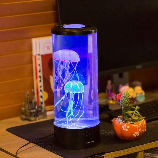 AquaGlow JellyFish Lamp