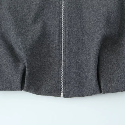 PB&ZA Women's Embroidered Pilot Jacket Round Neck Long Sleeve Zipper Autumn/Winter New Fashion Jacket
