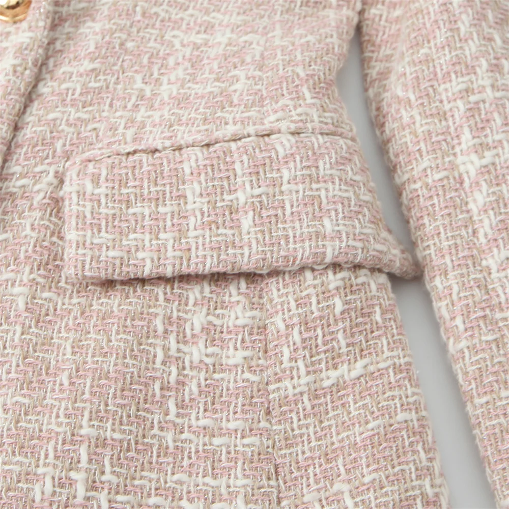 PB&ZA women's clothing 2024 autumn and winter new style Chanel style pattern long-sleeved lapel short casual jacket