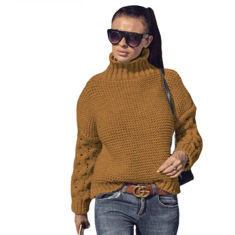 Cable Knit Turtleneck Sweater