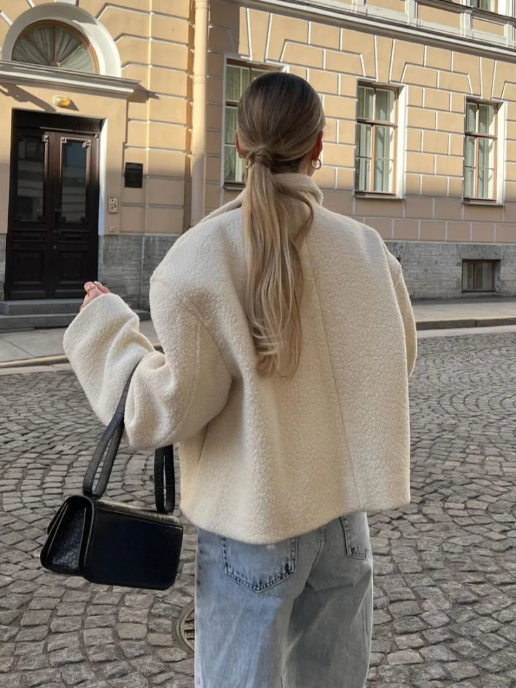 Lamb Wool Zipper Jacket