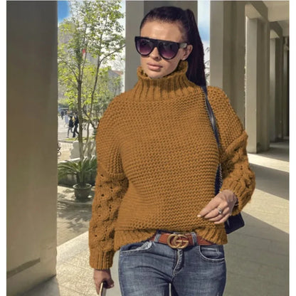 Cable Knit Turtleneck Sweater