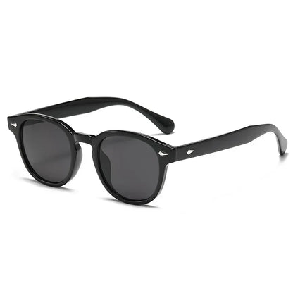 Retro Rivet Round Sunglasses