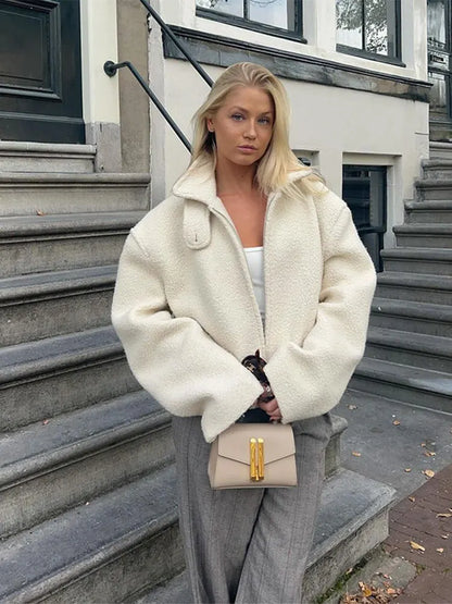 Lamb Wool Zipper Jacket
