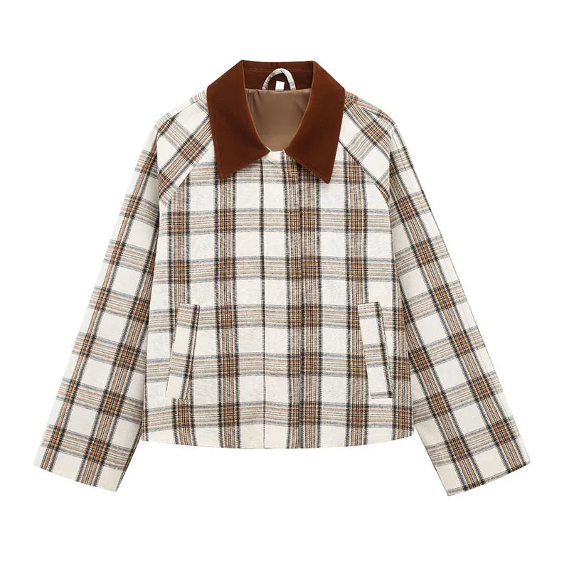 Plaid Short Jacket
