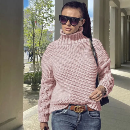Cable Knit Turtleneck Sweater