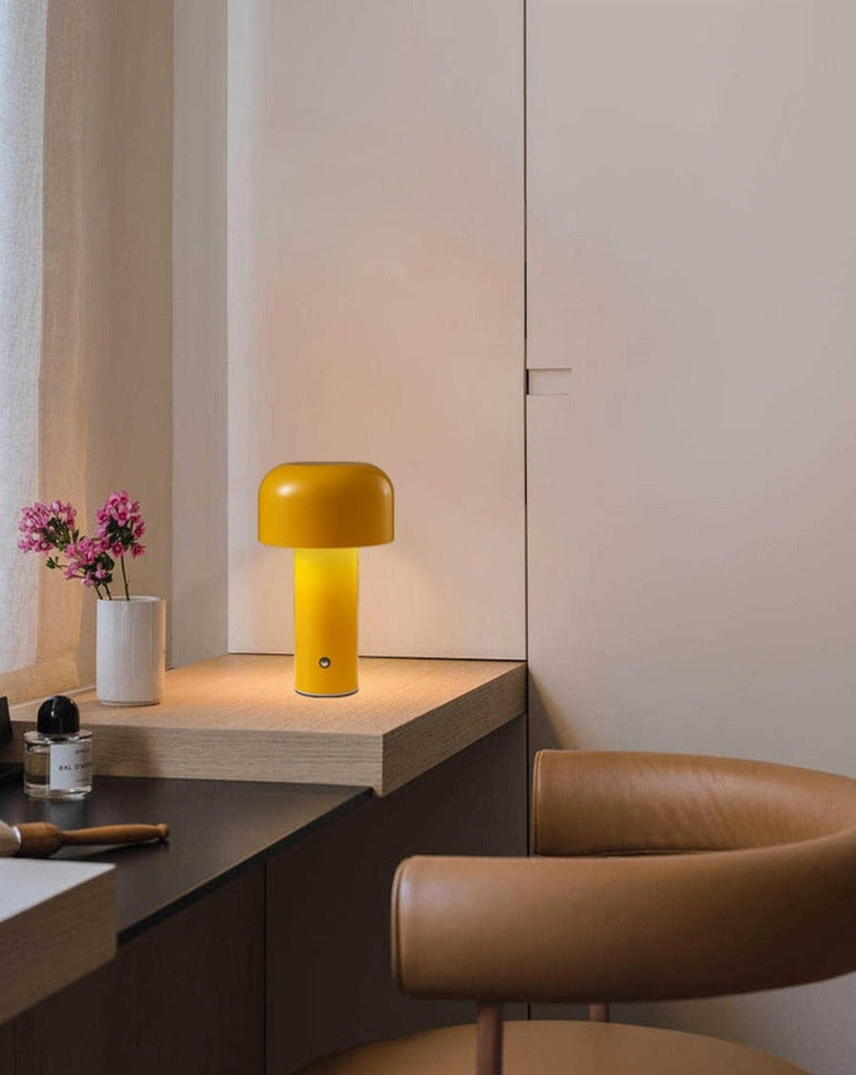 Italian Style Mushroom Cordless Table Lamp Nordic Luxury