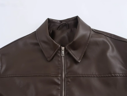 Abrigo largo de cuero sintético para mujer para otoño invierno 2024: chaqueta hipoalergénica de tendencia