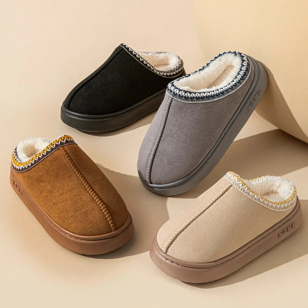 Cloud-Step Plush Slippers