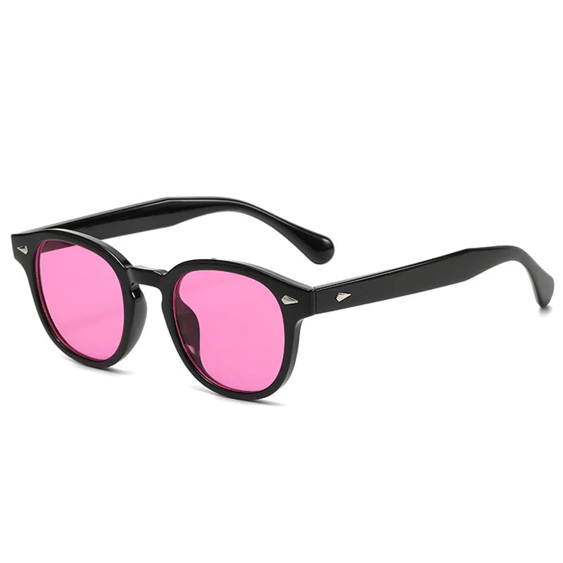 Retro Rivet Round Sunglasses