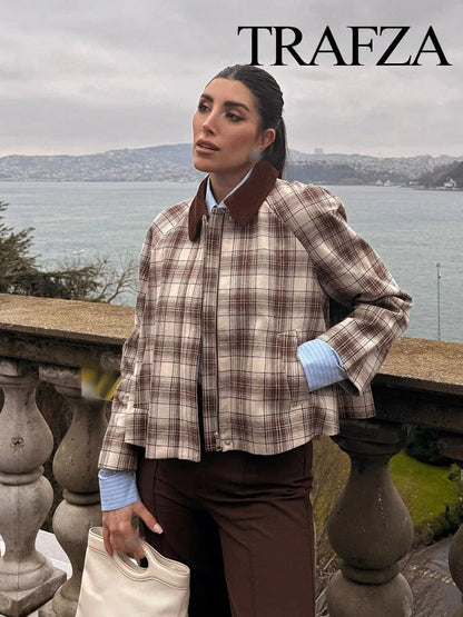 Plaid Short Jacket