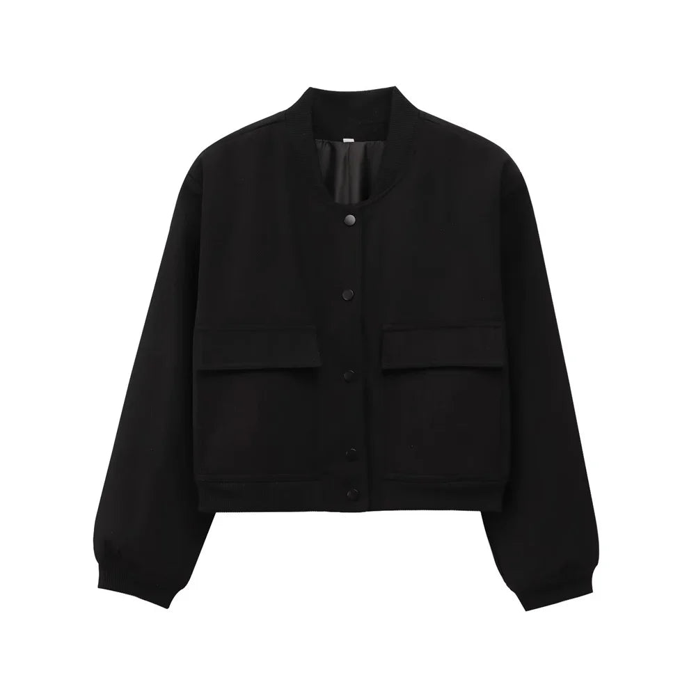 Chic Short Bomber Jacket