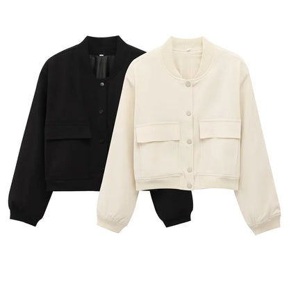 Chic Short Bomber Jacket