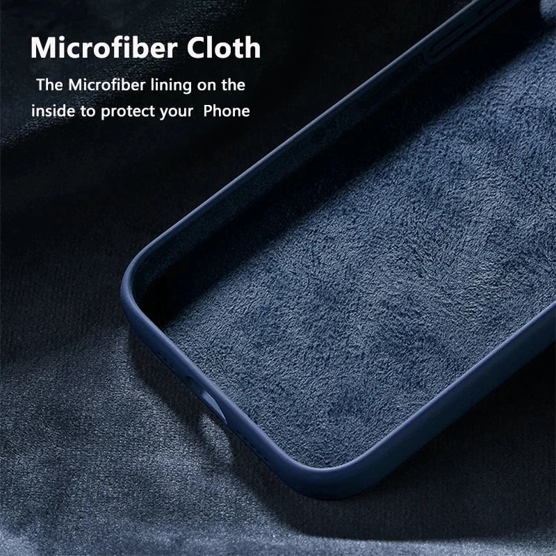Original Liquid Silicone Phone Case for iPhone 16 15 14 13 12 Pro Max Apple Logo Cases for iPhone 14 13 15 16 Pro Full box Cover