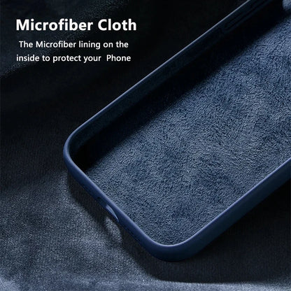 Original Liquid Silicone Phone Case for iPhone 16 15 14 13 12 Pro Max Apple Logo Cases for iPhone 14 13 15 16 Pro Full box Cover