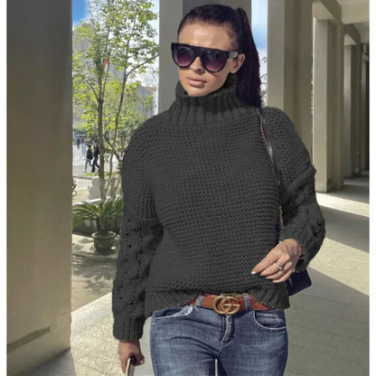 Cable Knit Turtleneck Sweater