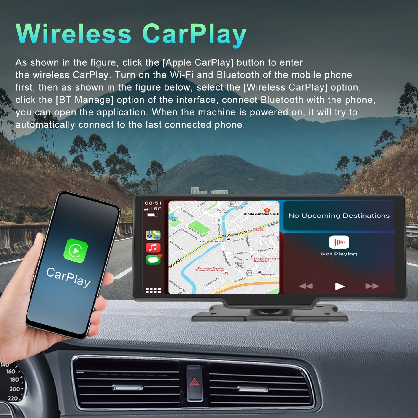 Wireless CarPlay Display System