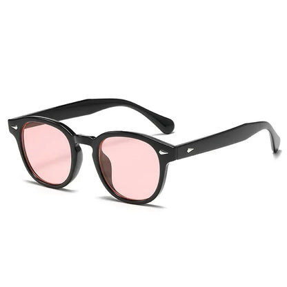 Retro Rivet Round Sunglasses