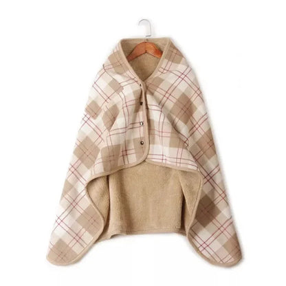 Wearable Plaid Fleece Blanket