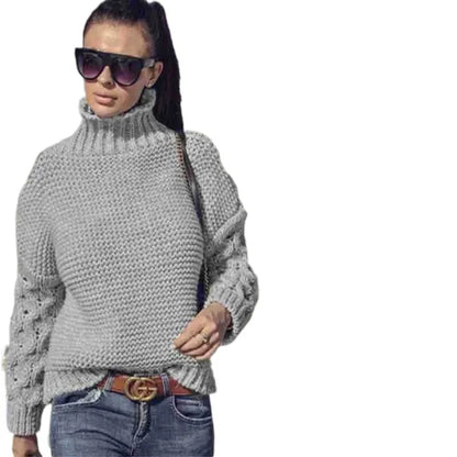 Cable Knit Turtleneck Sweater