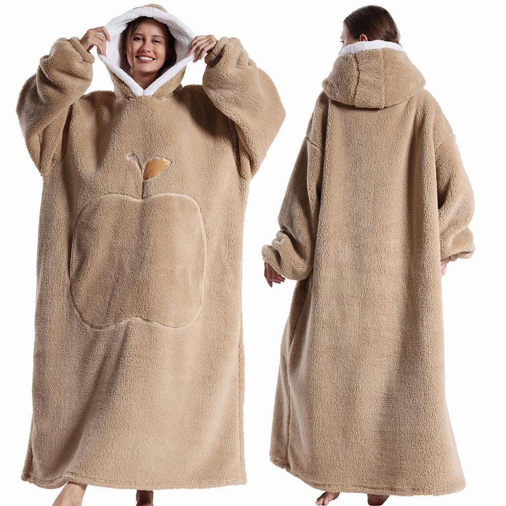 Cozy Hooded Blanket Robe