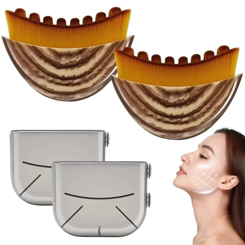 New Lymphatic Contour Face Brush, Lymphatic Drainage Massager for Face,Ergonomically Designed to Fit The Skin Precisely and Reli
