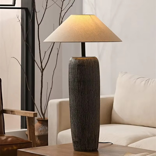 Lámpara de pie de cerámica elegante para iluminación y decoración del hogar