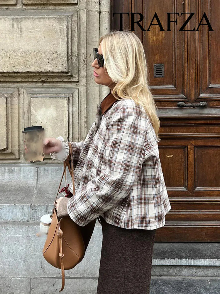 Plaid Short Jacket