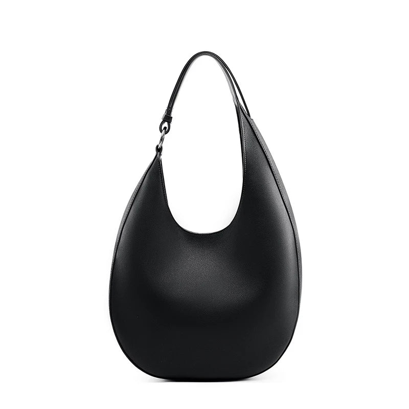 Leather Half Moon Bag