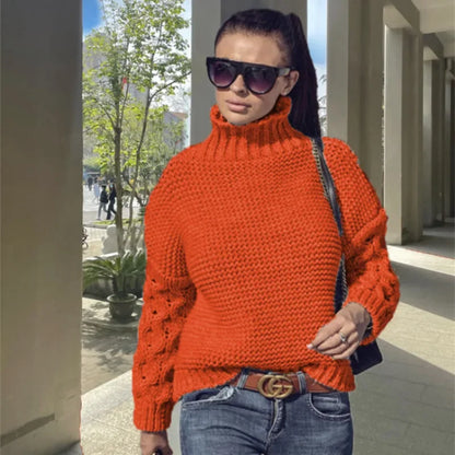 Cable Knit Turtleneck Sweater
