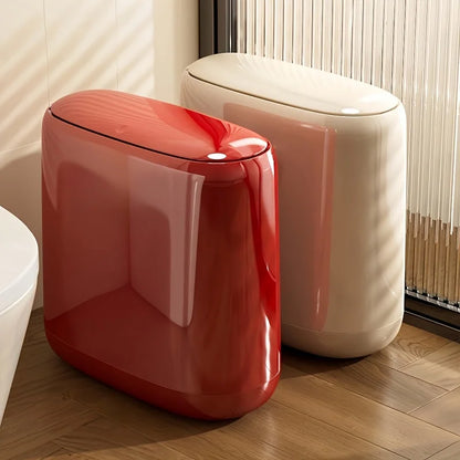 Slim Covered Trash Can