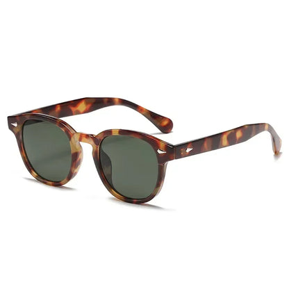 Retro Rivet Round Sunglasses
