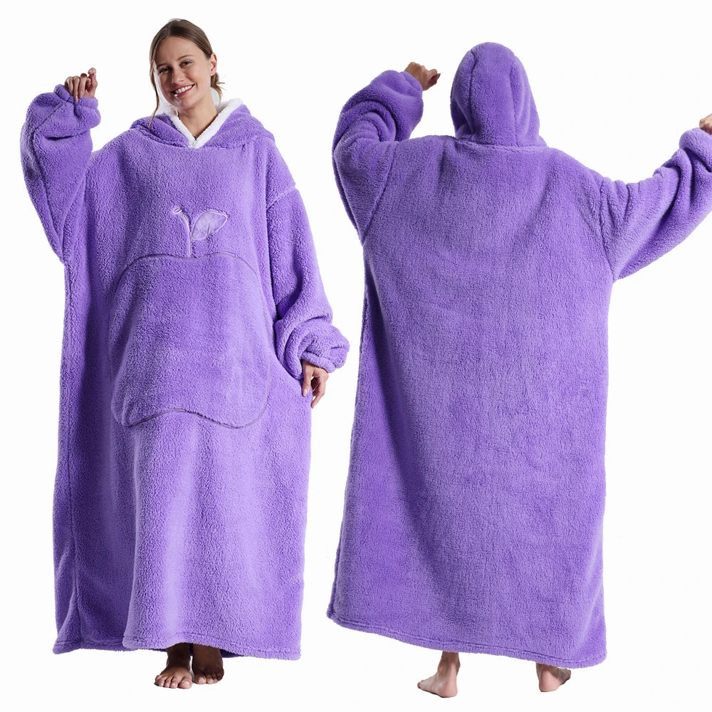 Cozy Hooded Blanket Robe