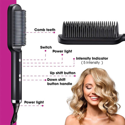 Hot Sale Mini Hair Straightener Hot Comb Customized Hair Styling Tools Hair Brush Straightener Comb Hot Sale Mini Hair Straighte
