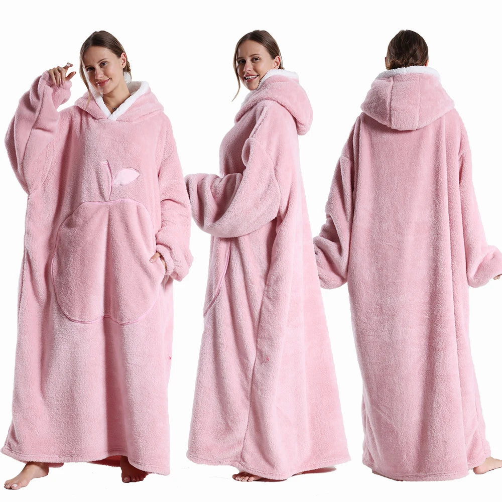 Cozy Hooded Blanket Robe