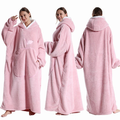 Cozy Hooded Blanket Robe