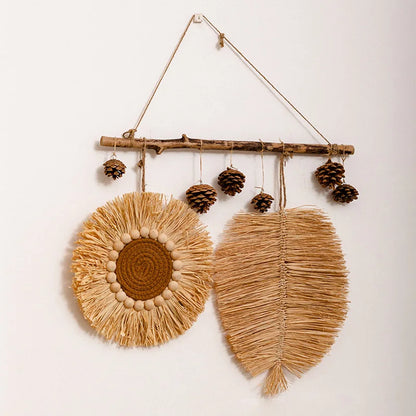 Rustic Straw Wall Decor