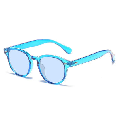 Retro Rivet Round Sunglasses